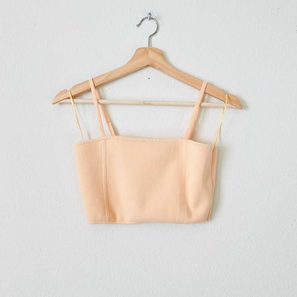 A.L.C MEDIUM peach thick knit bandeau top